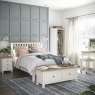 Modern Country Painted Oak Coconut White Bed Frame Modern Country Painted Oak Coconut White Bed Frame