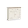 Modern Country Painted Oak Coconut White Medium Sideboard