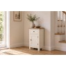 Modern Country Painted Oak Coconut White Telephone Cupboard