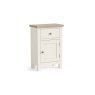 Modern Country Painted Oak Coconut White Telephone Cupboard