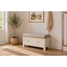 Modern Country Painted Oak Coconut White Hallway Bench