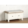 Modern Country Painted Oak Coconut White Hallway Bench Modern Country Painted Oak Coconut White Hallway Bench