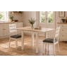 Modern Country Painted Oak Coconut White Flip-Top Dining Table