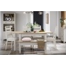 Modern Country Painted Oak Coconut White Extending Dining Table