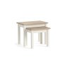 Modern Country Painted Oak Coconut White Nest Of Tables