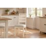 Modern Country Painted Oak Coconut White Dining Chair with Boucle White Seat (Pair)