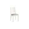 Modern Country Painted Oak Coconut White Dining Chair with Boucle White Seat (Pair)