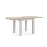 Modern Country Painted Oak Stone Grey Flip-Top Dining Table Modern Country Painted Oak Stone Grey Flip-Top Dining Table