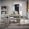 Modern Country Painted Oak Stone Grey Extending Dining Table Modern Country Painted Oak Stone Grey Extending Dining Table