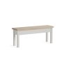 Modern Country Painted Oak Stone Grey Shallow Storage Bench Modern Country Painted Oak Stone Grey Shallow Storage Bench