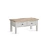 Modern Country Painted Oak Stone Grey Coffee Table with Drawer