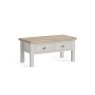 Modern Country Painted Oak Stone Grey Coffee Table with Drawer