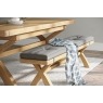 Normandy Chunky Country Oak Cross-Leg Dining Bench Normandy Chunky Country Oak Cross-Leg Dining Bench