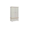 Salcombe Painted Oak Stone Grey Gents Wardrobe