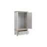 Salcombe Painted Oak Stone Grey Gents Wardrobe