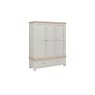 Salcombe Painted Oak Stone Grey Triple Wardrobe Salcombe Painted Oak Stone Grey Triple Wardrobe