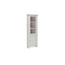 Salcombe Painted Oak Stone Grey Corner Display Cabinet Salcombe Painted Oak Stone Grey Corner Display Cabinet