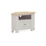 Salcombe Painted Oak Stone Grey Corner TV Unit Salcombe Painted Oak Stone Grey Corner TV Unit