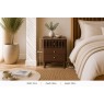 Soho Brown Oak Slatted 3 Drawer Bedside Table Soho Brown Oak Slatted 3 Drawer Bedside Table