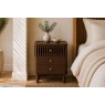 Soho Brown Oak Slatted 3 Drawer Bedside Table Soho Brown Oak Slatted 3 Drawer Bedside Table