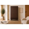 Soho Brown Oak Slatted Gents Wardrobe Soho Brown Oak Slatted Gents Wardrobe