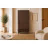 Soho Brown Oak Slatted Gents Wardrobe Soho Brown Oak Slatted Gents Wardrobe