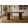 Soho Brown Oak Slatted Oval Dining Table Soho Brown Oak Slatted Oval Dining Table