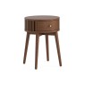 Soho Brown Oak Slatted Round Side Table Soho Brown Oak Slatted Round Side Table