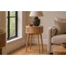 Soho Natural Oak Slatted Round Side Table Soho Natural Oak Slatted Round Side Table
