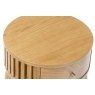 Soho Natural Oak Slatted Round Side Table Soho Natural Oak Slatted Round Side Table