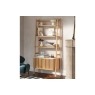 Soho Natural Oak Slatted Bookcase with Marble Top Soho Natural Oak Slatted Bookcase with Marble Top