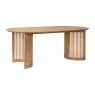 Soho Natural Oak Slatted Oval Dining Table Soho Natural Oak Slatted Oval Dining Table