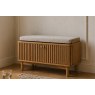 Soho Natural Oak Slatted Hallway Bench