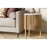Soho Natural Oak Slatted Story Side Table with Marble Top Soho Natural Oak Slatted Story Side Table with Marble Top