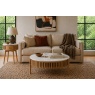 Soho Natural Oak Slatted Story Coffee Table with Marble Top Soho Natural Oak Slatted Story Coffee Table with Marble Top