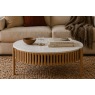 Soho Natural Oak Slatted Story Coffee Table with Marble Top Soho Natural Oak Slatted Story Coffee Table with Marble Top