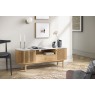 Soho Natural Oak Slatted Small TV Unit with Marble Top Soho Natural Oak Slatted Small TV Unit with Marble Top