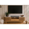 Soho Natural Oak Slatted Small TV Unit with Marble Top Soho Natural Oak Slatted Small TV Unit with Marble Top