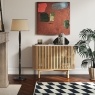 Soho Natural Oak Slatted Small Sideboard with Marble Top Soho Natural Oak Slatted Small Sideboard with Marble Top