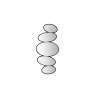 Gallery Direct Anderson Pebble Stack Mirror 540x1180mm Gallery Direct Anderson Pebble Stack Mirror 540x1180mm