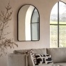 Gallery Direct Holworth Arch Mirror Black 600x35x900mm Gallery Direct Holworth Arch Mirror Black 600x35x900mm