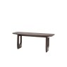 Gallery Direct Arc Walnut Mango Wood 120cm Dining Bench Gallery Direct Arc Walnut Mango Wood 120cm Dining Bench
