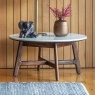 Gallery Direct Barcelona Dark Wood Coffee Table with Marble Top Gallery Direct Barcelona Dark Wood Coffee Table with Marble Top