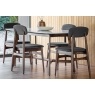 Gallery Direct Barcelona Dark Wood Dining Table with Marble Top Gallery Direct Barcelona Dark Wood Dining Table with Marble Top