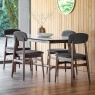 Gallery Direct Barcelona Dark Wood Dining Table with Marble Top Gallery Direct Barcelona Dark Wood Dining Table with Marble Top