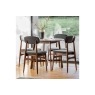 Gallery Direct Barcelona Dark Wood Round Dining Table with Marble Top Gallery Direct Barcelona Dark Wood Round Dining Table with Marble Top