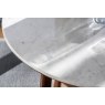 Gallery Direct Barcelona Dark Wood Round Dining Table with Marble Top Gallery Direct Barcelona Dark Wood Round Dining Table with Marble Top