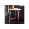 Gallery Direct Barcelona Dark Wood Side Table with Marble Top Gallery Direct Barcelona Dark Wood Side Table with Marble Top