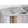 Reed Mango Wood & Marble Dining Table Reed Mango Wood & Marble Dining Table