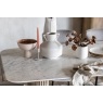Reed Mango Wood & Marble Dining Table Reed Mango Wood & Marble Dining Table